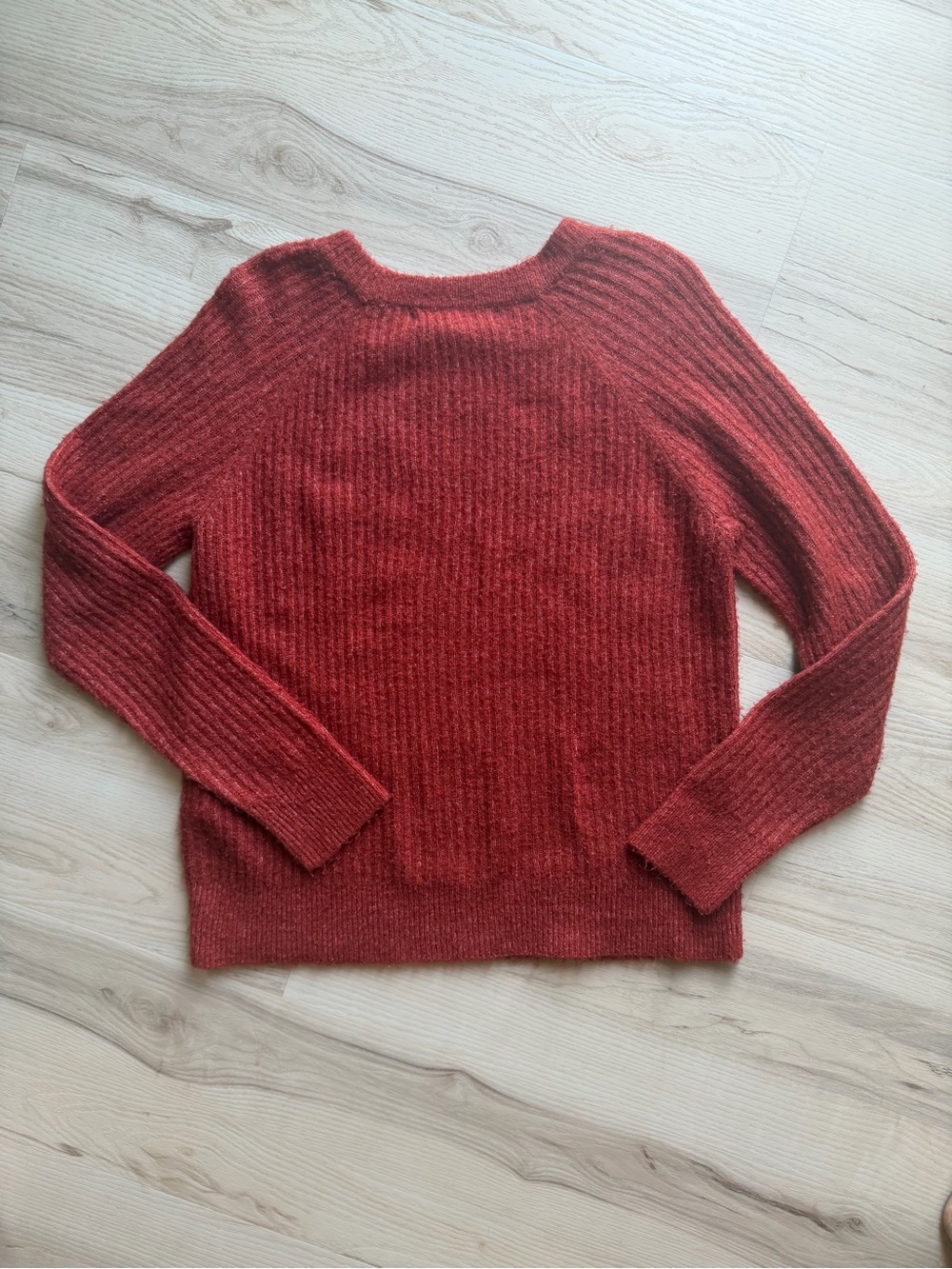 Vero Moda Ribbed Crewneck Sweater - Burnt Orange